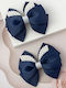 TakTakBaby Butterfly Wings Set Kids Hair Clips with Rubber Band Multicolour Bow in Blue Colour 2 Pieces