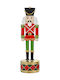 General Trade Nutcracker de Crăciun Roșu din Metal Înălțime 60cm.
