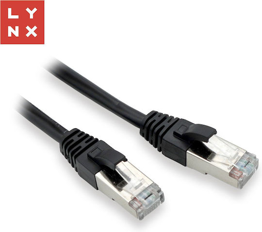 Lynx U/UTP Cat.5e Ethernet Network Cable 1m Black 10 Pieces
