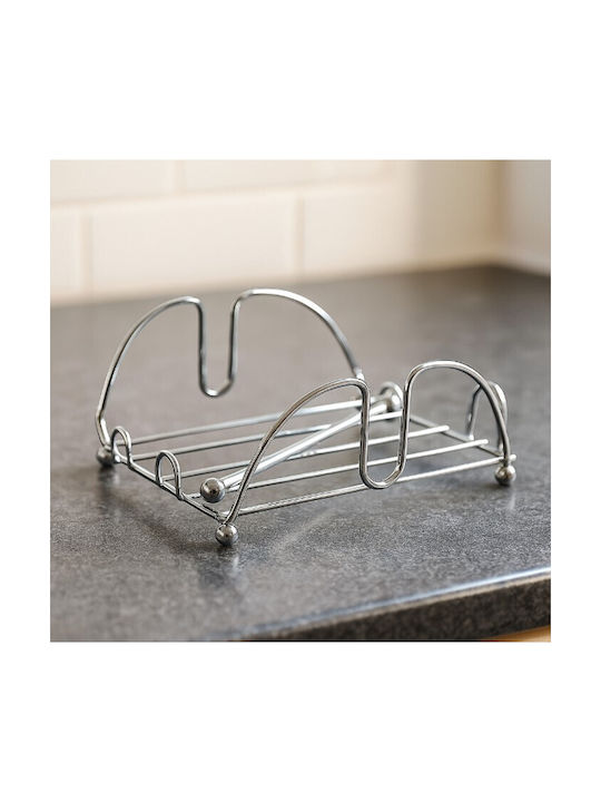 Galifas Metallic Napkin Holder Silver 19x19cm GB-770298-1