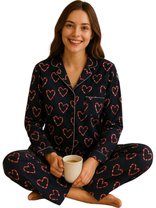 Elite Winter Women's Pyjama Set Blue