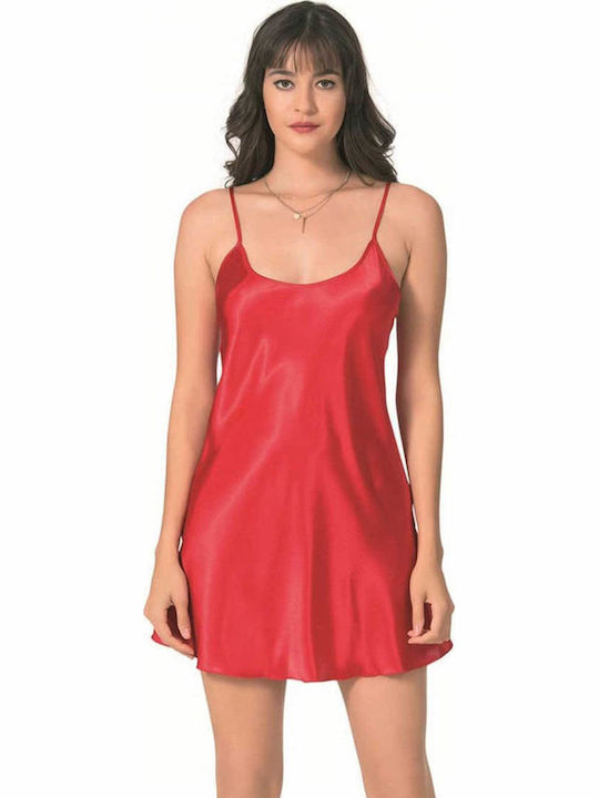 Primoda Χειμερινό Γυναικείο Νυχτικό Red