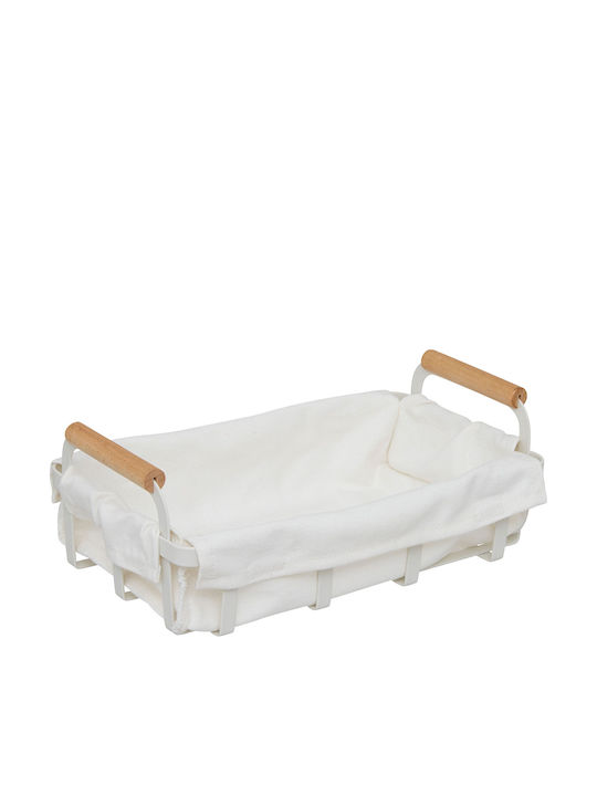 5Five Bread Basket Metallic White 27.6x15.9x10.9cm