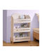 Kids Wooden Bookcase Ecru 61.5x18.5x100cm