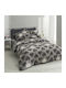 Charalambidis Textiles Duvet Single 160x230cm Love Gray 350 GSMGsm