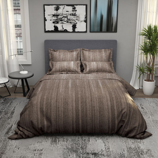 Charalambidis Textiles Bettdecke Großes Doppelbett 220x230cm Regen Coffee 350 GSMGsm