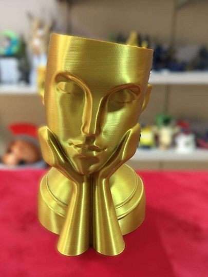 3D Art Shop Plastic Gold Vase x14xHeight 20cm