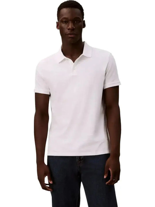 Calvin Klein Polo Short Sleeve White Blouse
