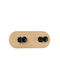 Kleine Wolke Bamboo Double Wall-Mounted Bathroom Hook ​12x4.5cm Silver