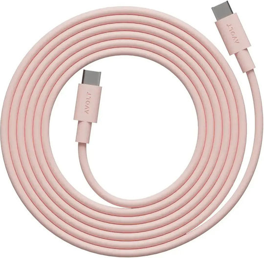 Data Fast Charging Cable Usb-c/usb-c Avolt 2 Meters Pink