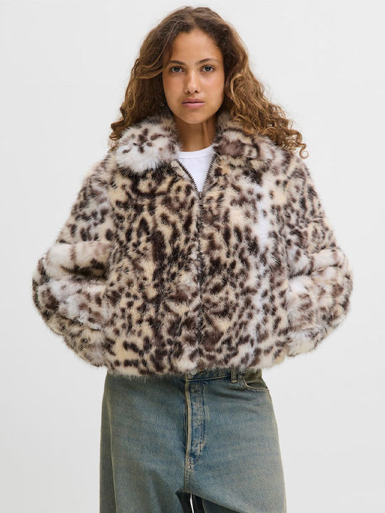Jack & Jones Women's Long Fur Brown