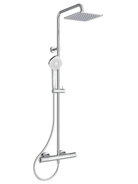 Vidima Duschsäule mit Armatur Silber