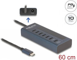 DeLock 64288 Hub USB Cu 7 Porturi USB-C