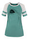 Short Sleeve Nursing Top Green Polyester-Cotton