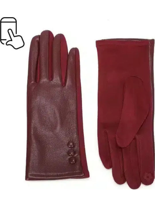 Burgundisch Handschuhe Berührung