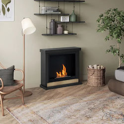 Tagu Bioethanol Fireplace Wall Mounted Indoor Black 75x24.5x67.6cm