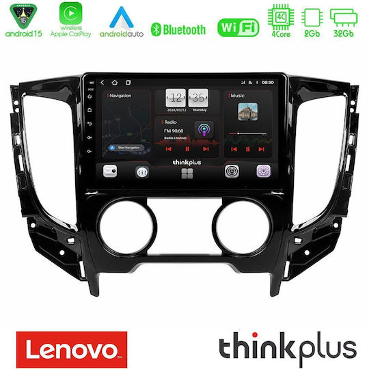 Lenovo Car Audio System for Fiat Fullback Mitsubishi L200 2016 with A/C (Bluetooth/USB/WiFi/GPS/Apple-Carplay/Android-Auto) with Touch Screen 9"