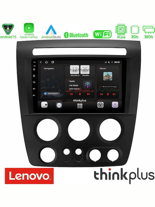 Lenovo Car Audio System Hummer H3 2005-2009 (Bluetooth/USB/WiFi/GPS/Apple-Carplay/Android-Auto) with Touch Screen 9"