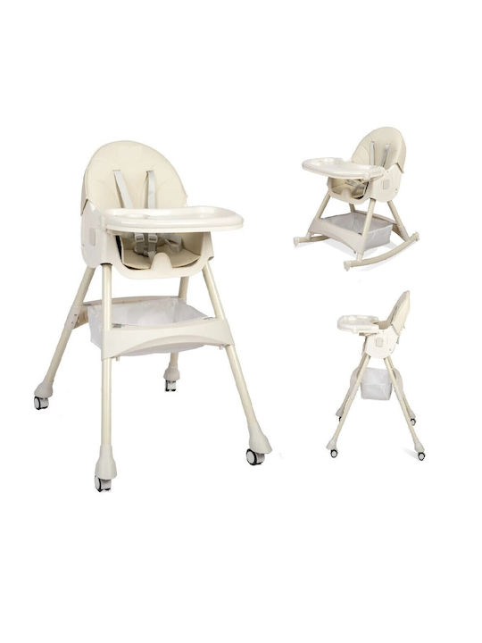 Klappbarer Baby Hochstuhl 4 in 1 Weiß