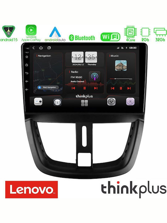 Lenovo Car Audio System for Peugeot 207 2006-2012 (Bluetooth/USB/WiFi/GPS/Apple-Carplay/Android-Auto) with Touch Screen 9"