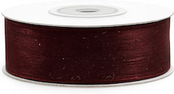 Organza Band Monochrom Burgundy 23meters mit Br...