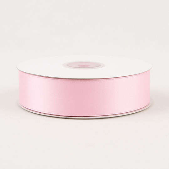 Satin,σατεν Band Doppelseitig Monochrom Rosa 45meters mit Breite 23mm