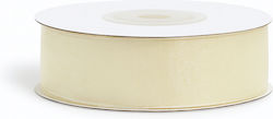 Organza Band Monochrom Beige 23meters mit Breit...