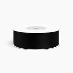 Organza Band Monochrom Schwarz 23meters