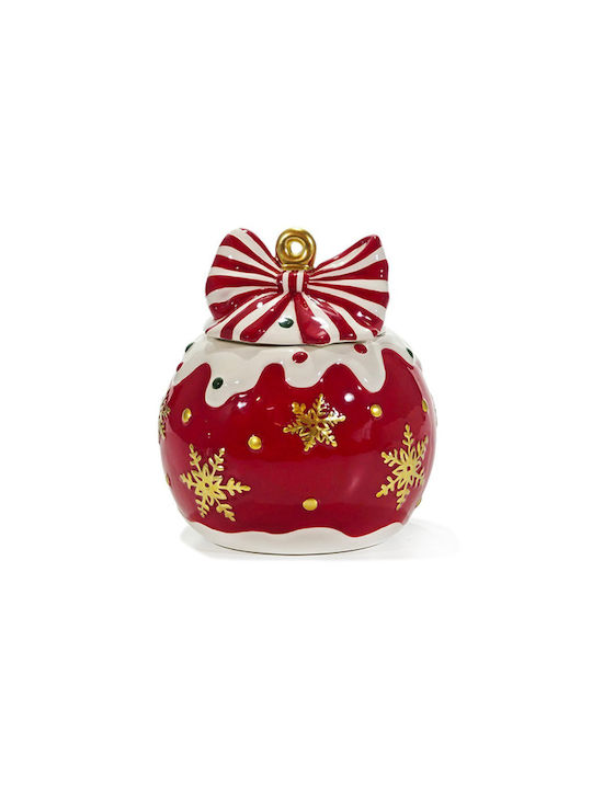 General Trade Weihnachtliche Keksdose Keramik L15xB15cm.