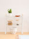 5Five Floor Bathroom Shelf Metallic with 2 Shelves 33x21x37.5cm White