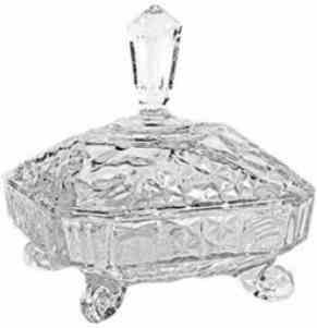 Φοντανιέρα Glas mit Deckel und Ständer Transparent
