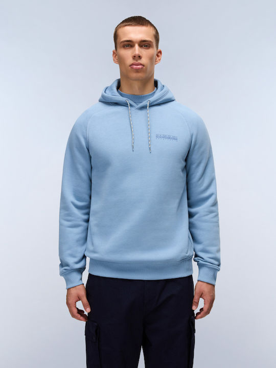 Sweatshirt with Hood Faded Denim