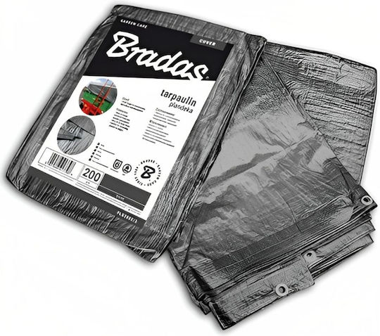 Bradas Waterproof Tarpaulin 200gr/m² 8x6m. Heavy Duty Gray