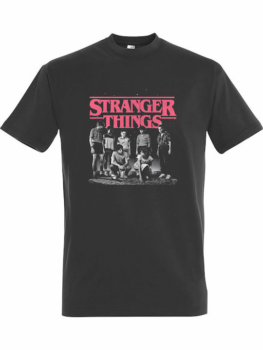 T-shirt Unisex " Stranger Things Squad Graphic " Dark Grey T-shirt Unisex " Stranger Things Squad Graphic " Dark Grey