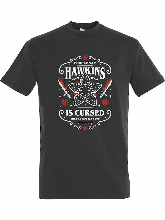 Unisex T-shirt Stranger Things Hawkins Is Curse...