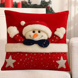 Weihnachtsdekorative Kissen Bezug Schneemann 45x45cm