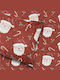 Pair of Christmas Pillow Cases Santa Claus Red