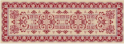 Stamped Embroidery Table Runner “Flower Technique” 50cm X 130cm 1 Piece