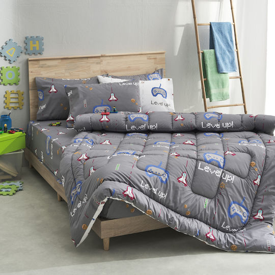 Charalambidis Textiles Kids Duvet Single Gray 160x230cm Charalambidis Textiles Kids Duvet Single Gray 160x230cm