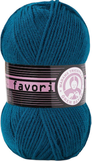 Knitting Yarn Acrylic Favori Madame Tricote Paris 101 Petrol 100g 210m