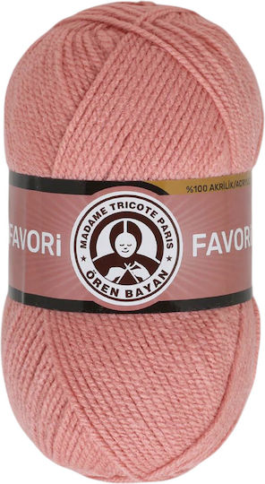 Knitting Yarn Acrylic Favori Madame Tricote Paris 121 Pink Tulip 100g 210m