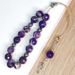 Worry Beads of Semi-Precious Stones Natural Agate Hematite