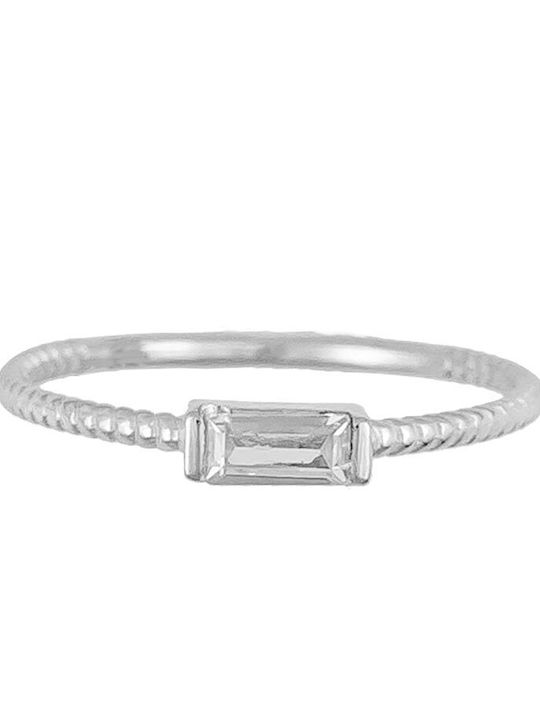 Excite-Fashion Ring with Zircon made of Silver