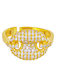 Excite-Fashion Ring with Zircon made of Silver Gold Plated