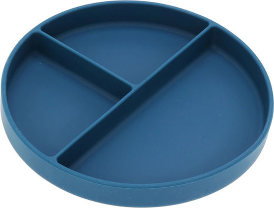 Excellent Houseware Παιδικό Πιάτο Φαγητού από Σιλικόνη Μπλε