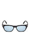 Tom Ford Unisex Sunglasses With Black Horn-Rimmed Frame And Blue Gradient Lens FT1362 01V