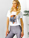 Damen Crop T-Shirt White