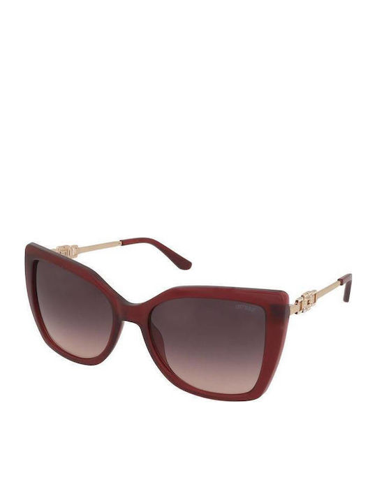 Guess Feminini Ochelari de soare cu Burgundy Cadru și Burgundy Degrade Lentilă