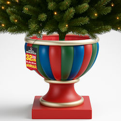 Weihnachtsbaumständer Metall Rot Ψάθινη