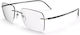 Silhouette Silh5540/dn 6560 Herren Brillengestelle mit Rezept Titan Ruthenium Grau